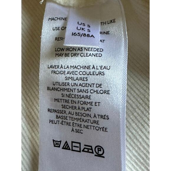 Maeve anthropologie Cream Ribbed Tank Top W/ Ruffle Neckline Sz S - Picture 8 of 15